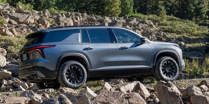 2026 Chevrolet Traverse climbing hills in its side profile